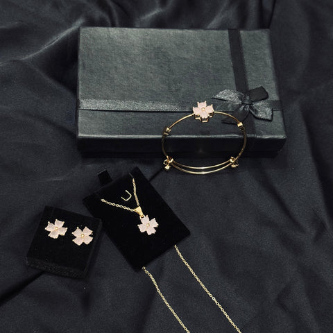 3 Pcs China Gold Luxury Locket Set